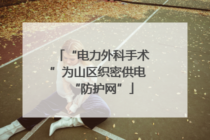 “电力外科手术”为山区织密供电“防护网”