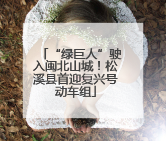“绿巨人”驶入闽北山城！松溪县首迎复兴号动车组
