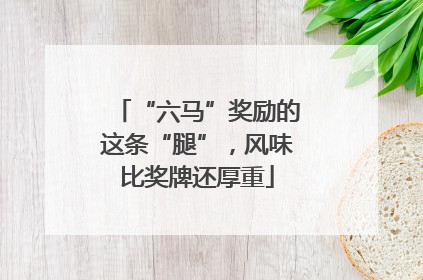 “六马”奖励的这条“腿”，风味比奖牌还厚重