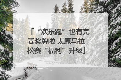 “欢乐跑”也有完赛奖牌啦 太原马拉松赛“福利”升级