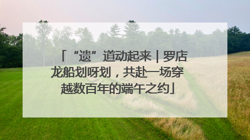 “遗”道动起来｜罗店龙船划呀划，共赴一场穿越数百年的端午之约