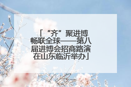 “齐”聚进博 畅联全球——第八届进博会招商路演在山东临沂举办