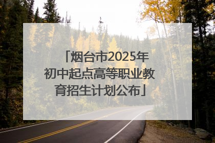 烟台市2025年初中起点高等职业教育招生计划公布