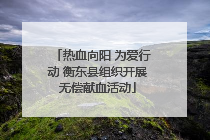 热血向阳 为爱行动 衡东县组织开展无偿献血活动