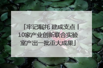 牢记嘱托 建成支点丨10家产业创新联合实验室产出一批重大成果