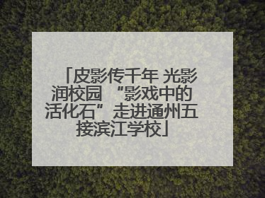 皮影传千年 光影润校园 “影戏中的活化石”走进通州五接滨江学校