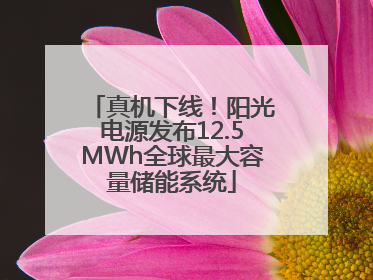 真机下线！阳光电源发布12.5MWh全球最大容量储能系统