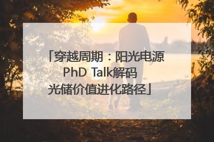 穿越周期：阳光电源PhD Talk解码光储价值进化路径