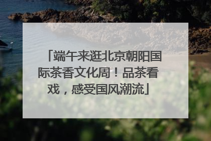 端午来逛北京朝阳国际茶香文化周！品茶看戏，感受国风潮流