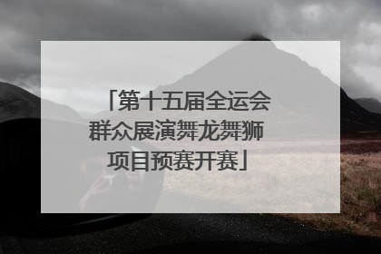 第十五届全运会群众展演舞龙舞狮项目预赛开赛