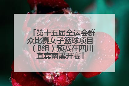 第十五届全运会群众比赛女子篮球项目（B组）预赛在四川宜宾南溪开赛