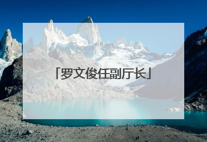 罗文俊任副厅长