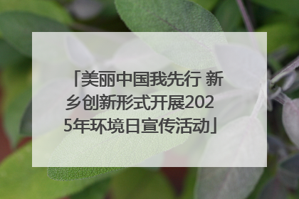 美丽中国我先行 新乡创新形式开展2025年环境日宣传活动