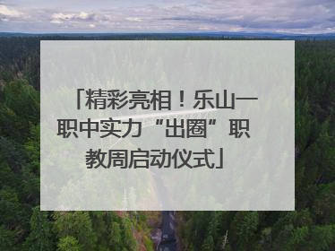 精彩亮相！乐山一职中实力“出圈”职教周启动仪式