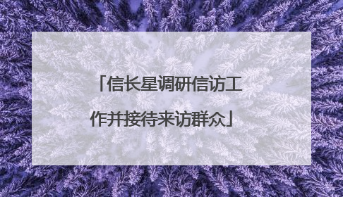 信长星调研信访工作并接待来访群众