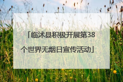 临沭县积极开展第38个世界无烟日宣传活动