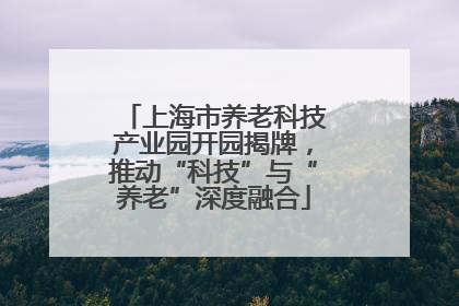 上海市养老科技产业园开园揭牌，推动“科技”与“养老”深度融合