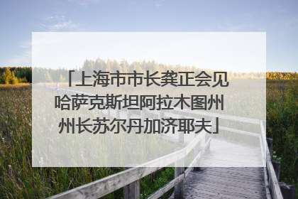 上海市市长龚正会见哈萨克斯坦阿拉木图州州长苏尔丹加济耶夫