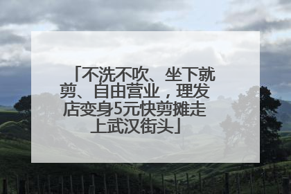 不洗不吹、坐下就剪、自由营业，理发店变身5元快剪摊走上武汉街头