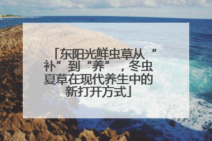 东阳光鲜虫草从“补”到“养”，冬虫夏草在现代养生中的新打开方式