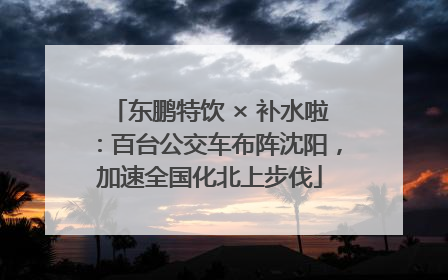 东鹏特饮 × 补水啦：百台公交车布阵沈阳，加速全国化北上步伐