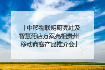 中移物联明厨亮灶及智慧药店方案亮相贵州移动商客产品推介会