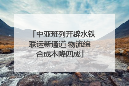 中亚班列开辟水铁联运新通道 物流综合成本降四成