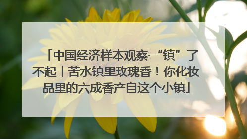 中国经济样本观察·“镇”了不起丨苦水镇里玫瑰香！你化妆品里的六成香产自这个小镇