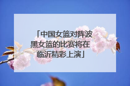 中国女篮对阵波黑女篮的比赛将在临沂精彩上演