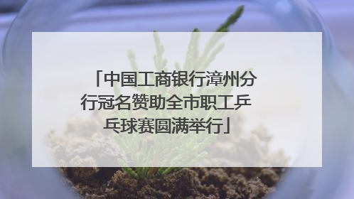 中国工商银行漳州分行冠名赞助全市职工乒乓球赛圆满举行