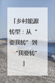 乡村能源转型：从“要我转”到“我要转”
