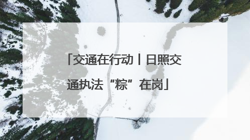 交通在行动丨日照交通执法“粽”在岗