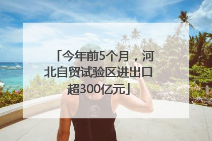 今年前5个月，河北自贸试验区进出口超300亿元