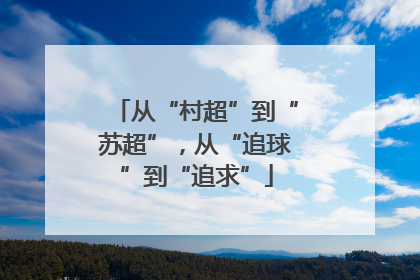 从“村超”到“苏超”，从“追球”到“追求”