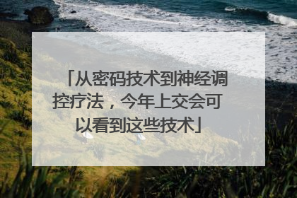 从密码技术到神经调控疗法，今年上交会可以看到这些技术