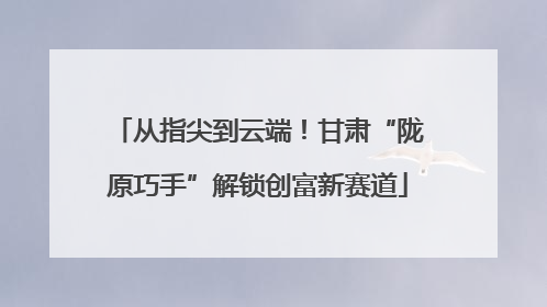 从指尖到云端！甘肃“陇原巧手”解锁创富新赛道