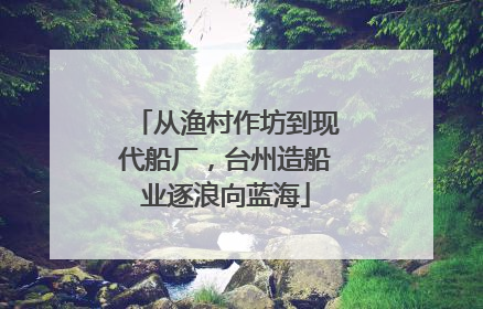 从渔村作坊到现代船厂，台州造船业逐浪向蓝海