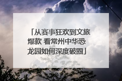从赛事狂欢到文旅爆款 看常州中华恐龙园如何深度破圈