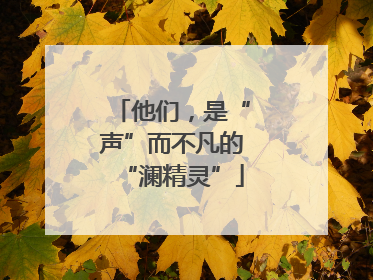 他们，是“声”而不凡的“澜精灵”