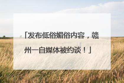 发布低俗媚俗内容，赣州一自媒体被约谈！