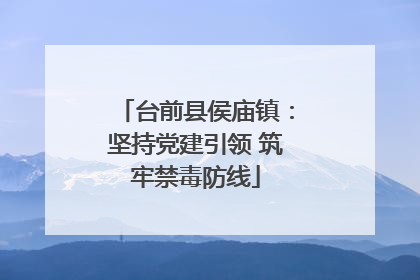 台前县侯庙镇：坚持党建引领 筑牢禁毒防线