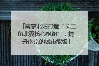 南京北站打造“长三角北翼核心枢纽”：提升南京的城市能级