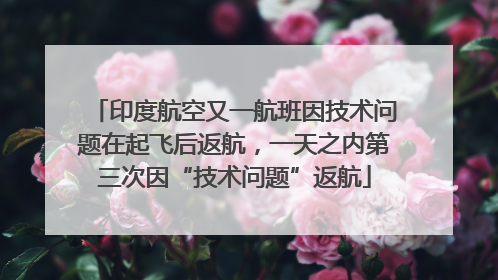 印度航空又一航班因技术问题在起飞后返航，一天之内第三次因“技术问题”返航