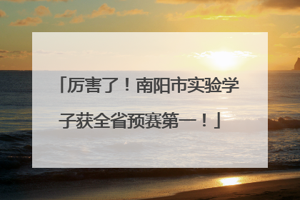 厉害了！南阳市实验学子获全省预赛第一！