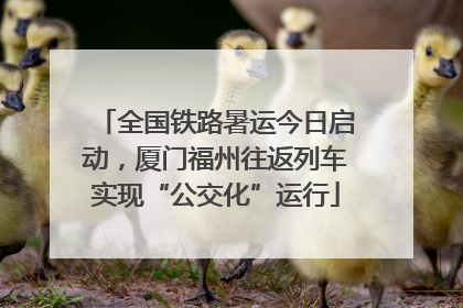 全国铁路暑运今日启动，厦门福州往返列车实现“公交化”运行