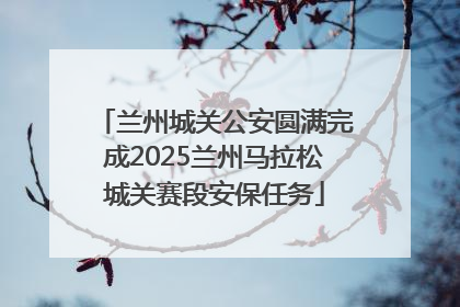 兰州城关公安圆满完成2025兰州马拉松城关赛段安保任务