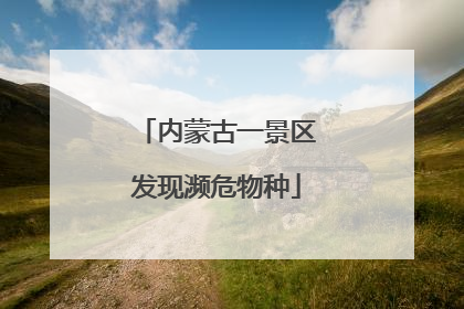 内蒙古一景区发现濒危物种