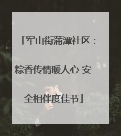 军山街蒲潭社区：粽香传情暖人心 安全相伴度佳节