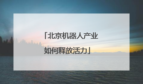北京机器人产业如何释放活力