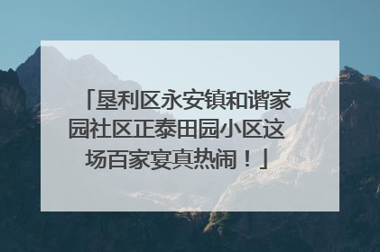 垦利区永安镇和谐家园社区正泰田园小区这场百家宴真热闹！